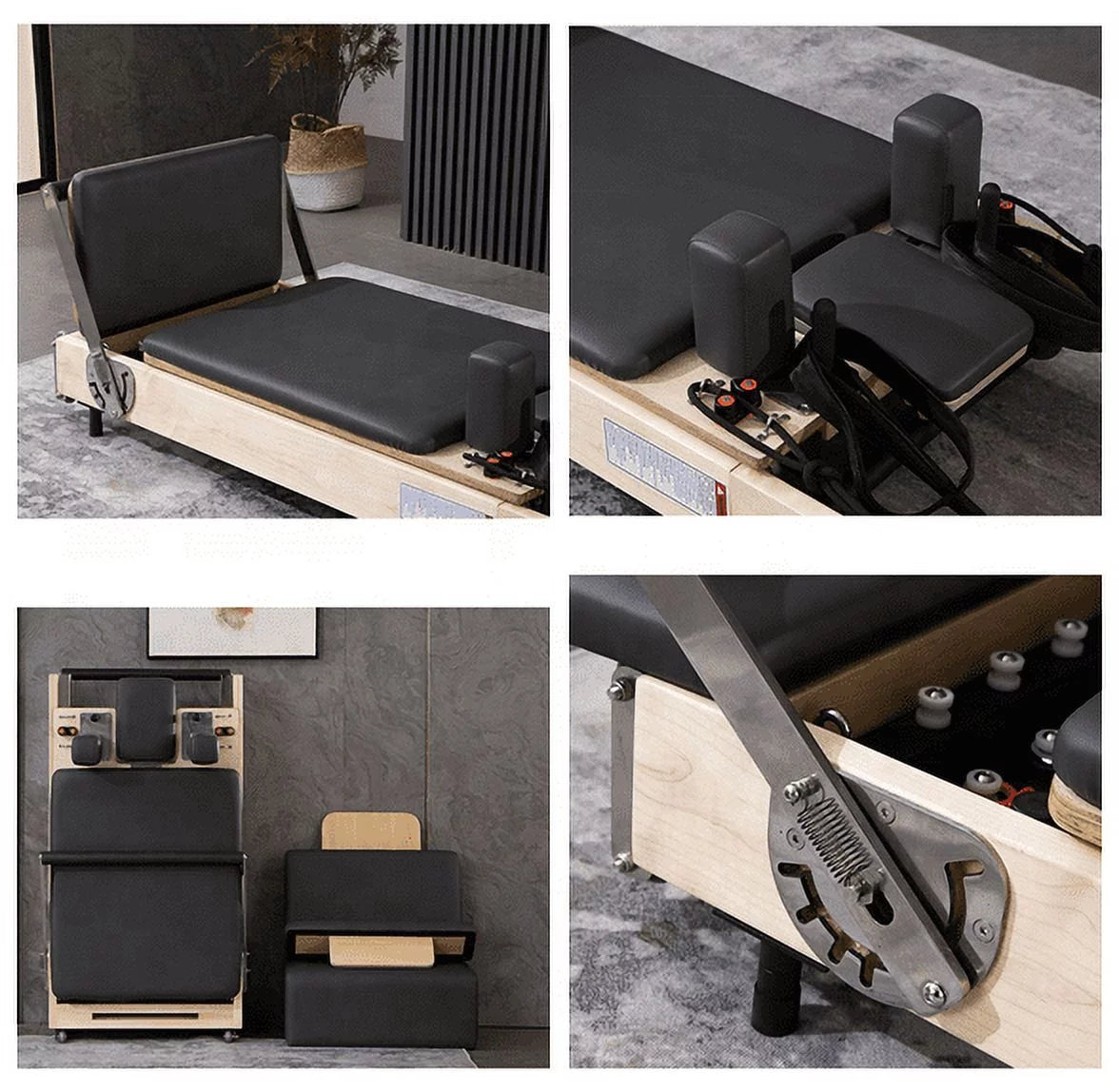 Foldable Wood Pilates Reformer Machine Z64137