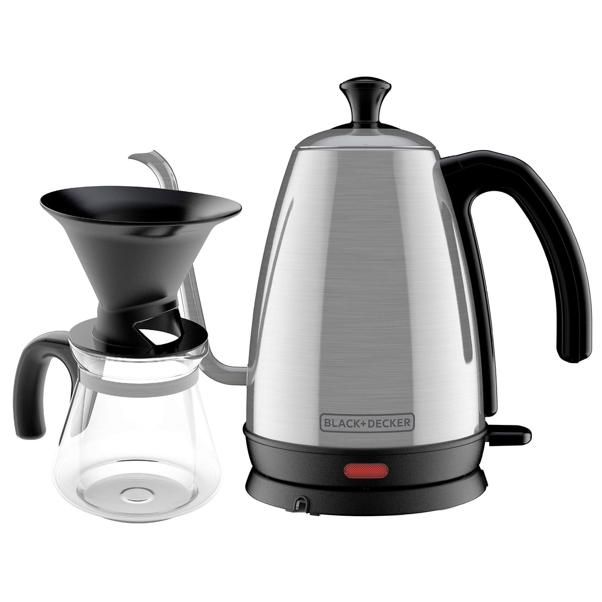 Gooseneck Kettle, Pour Over Coffee Kit, Stainless Steel, 1 L I898633