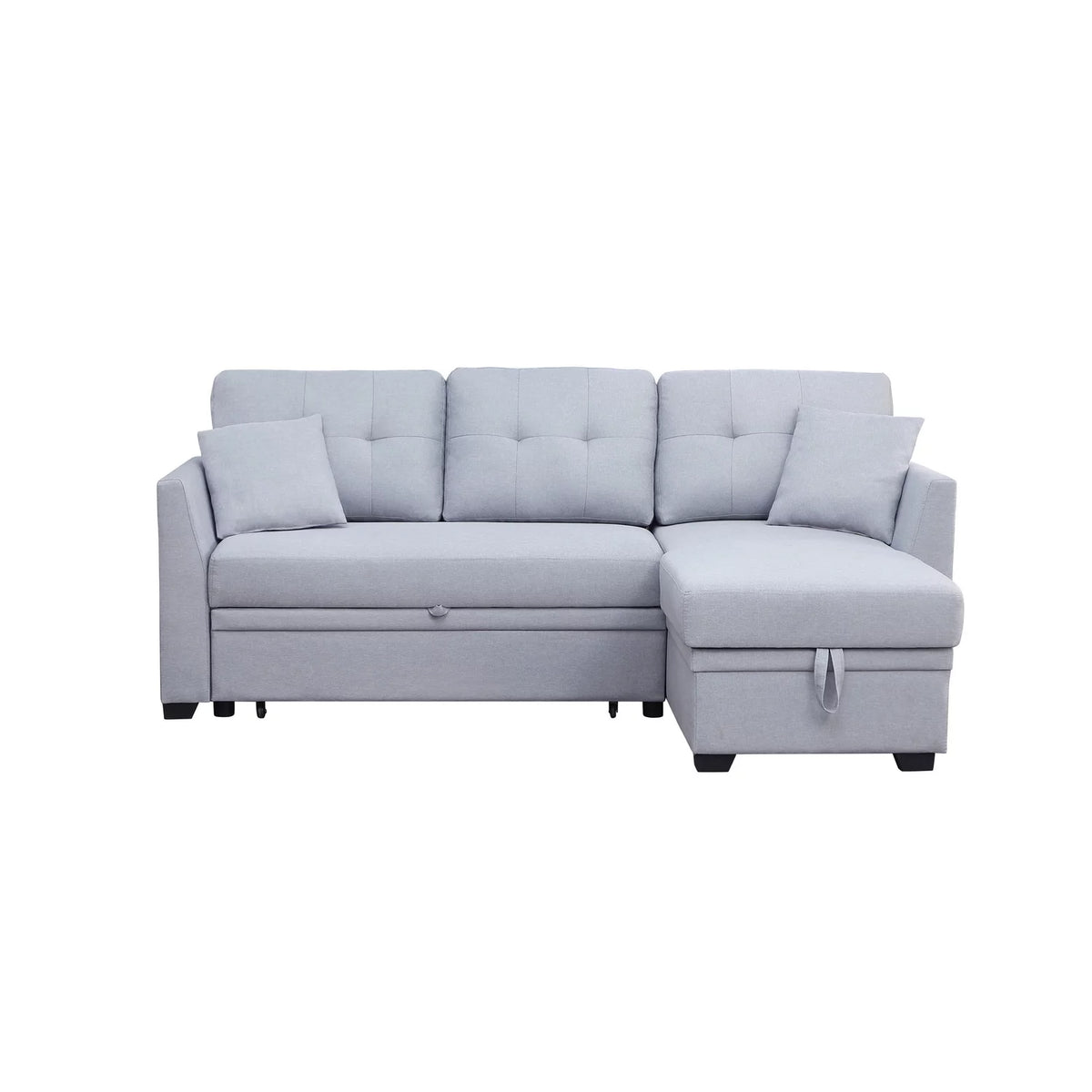 3-Seat Fabric Sleeper Sectional Sofa with Storage G89860