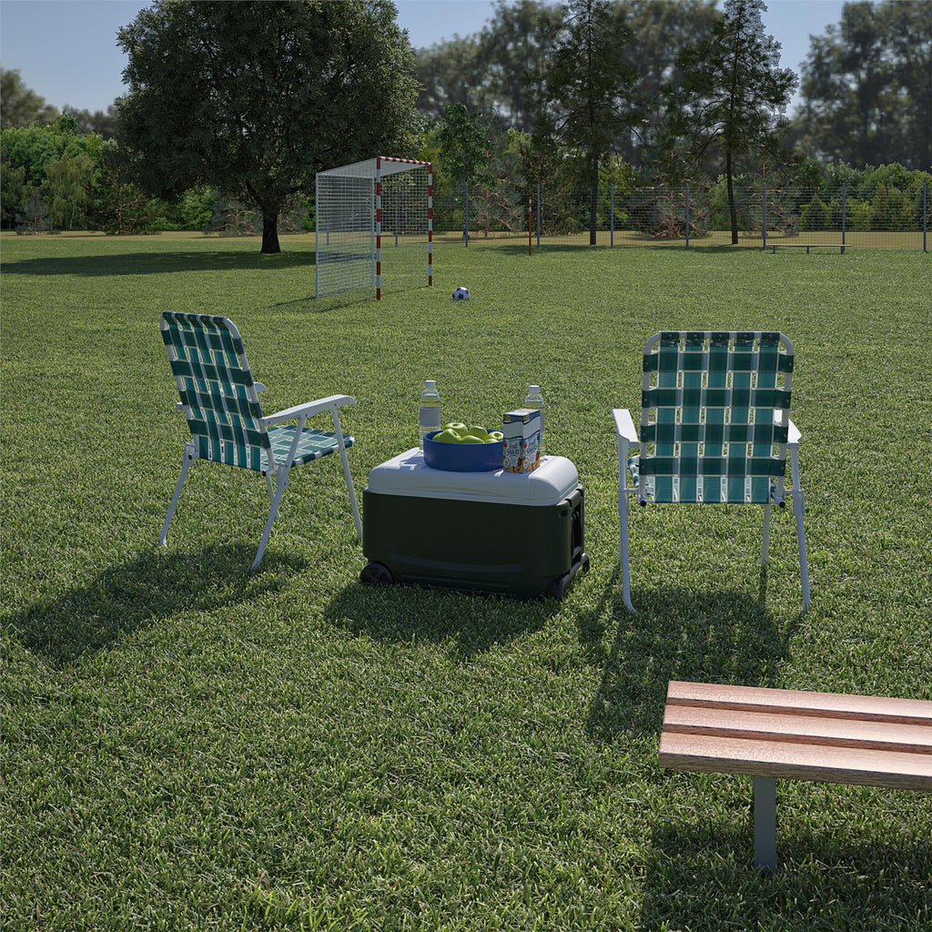 Folding Lawn Chairs 2-Pack Teal X2712