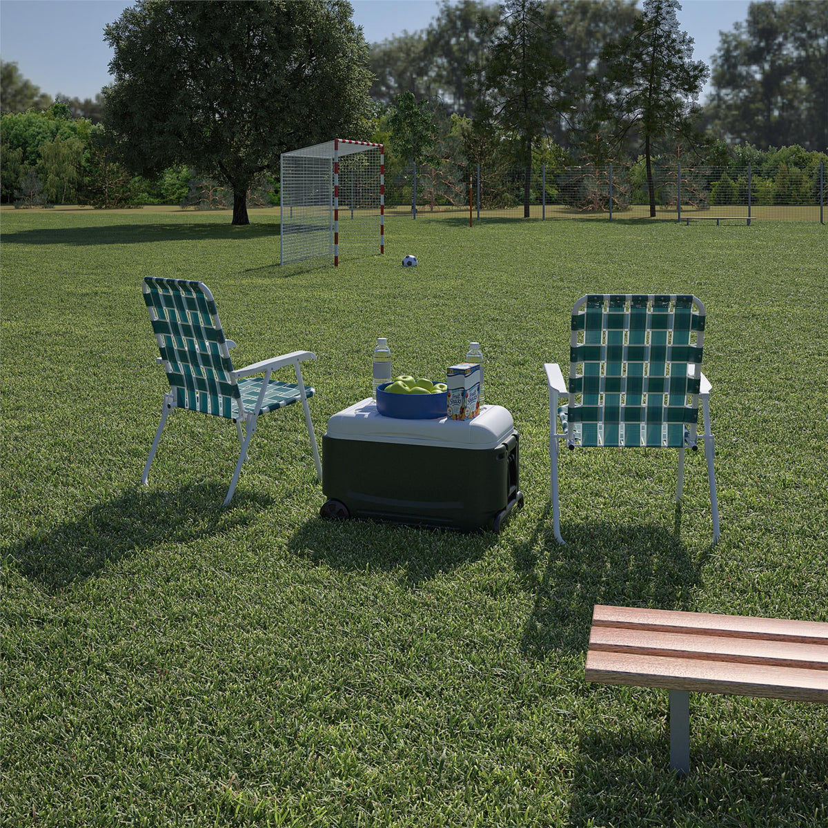 Folding Lawn Chairs 2-Pack Teal X2712
