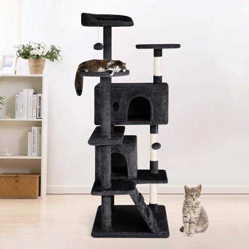 54in Multi-Level Cat Tree with Scratching Post K113