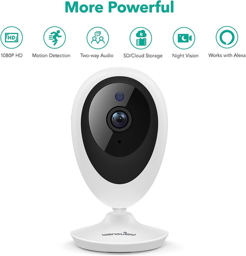 1080P HD WiFi Indoor Security Camera 4pcs with Motion Detection Two-Way Audio Night Vision H87047