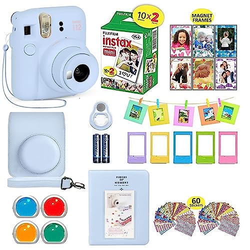 Purple Instant Camera Bundle with 20 Film Sheets L10256