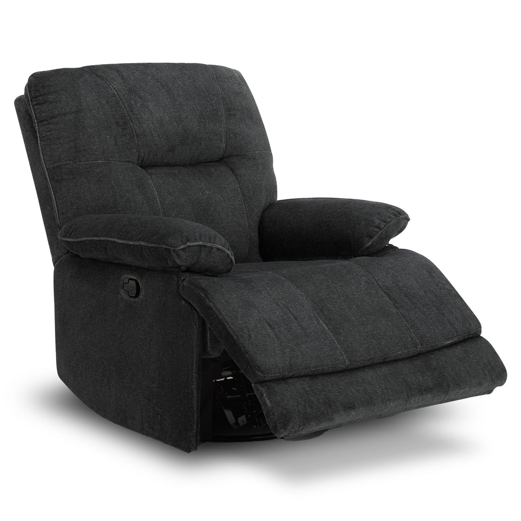 Dark Gray Swivel Glider Rocker Recliner B906520