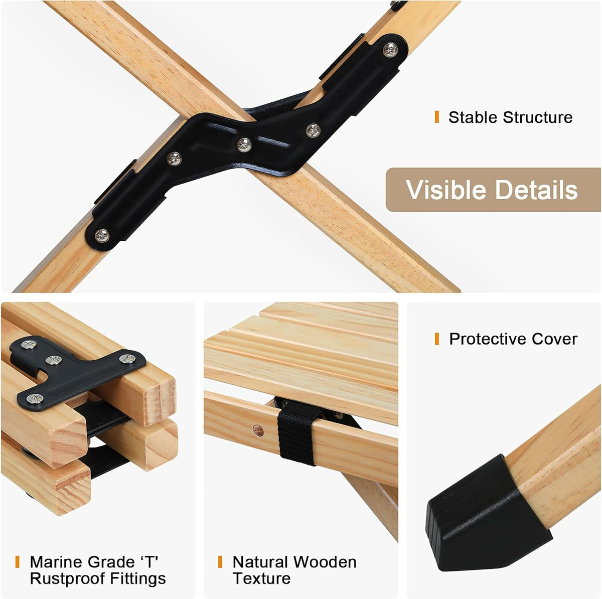 Portable Wooden Folding Picnic Table with Carry Bag W89546