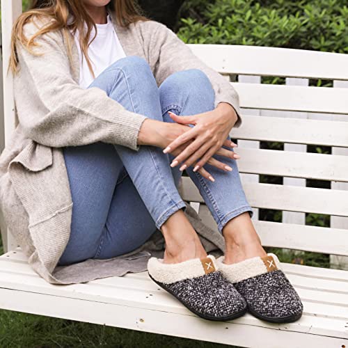 Women's Memory Foam Indoor Slipper with Anti-Skid Rubber Sole V915