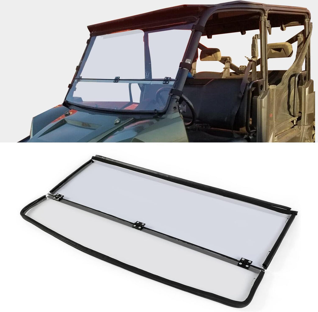 Flip Windshield for Polaris Ranger 1000 Front 2-in-1 Fold Down Clear Windscreen O146