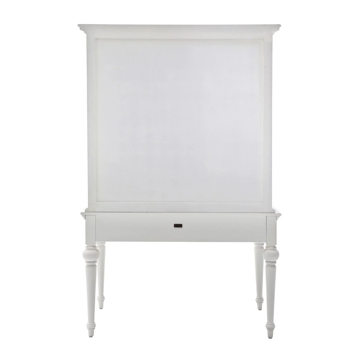 Antiqued White Writing Desk with Hutch I41055