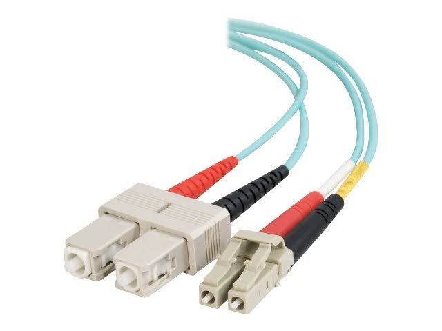 7M LC-SC 10GB 50/125 OM3 Duplex Multimode PVC Fiber Optic Cable F52278