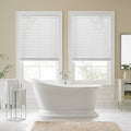 Faux Wood Cordless Shade in White U299566