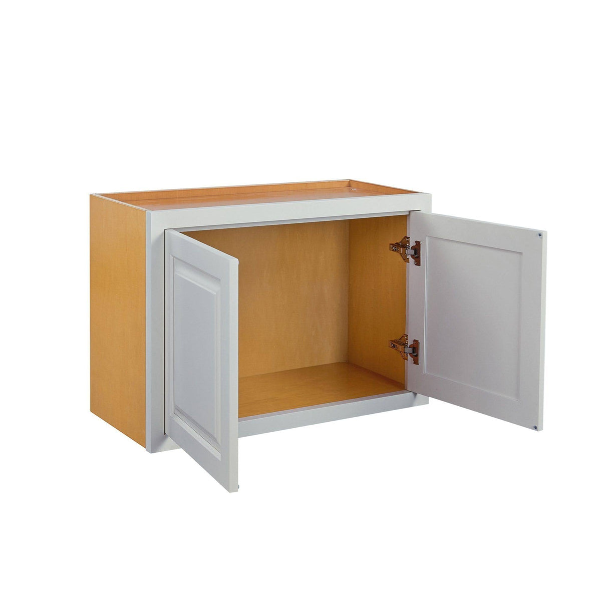 Wide Bridge Vintage White Inset Wall Cabinet - Double Door 12 B9979