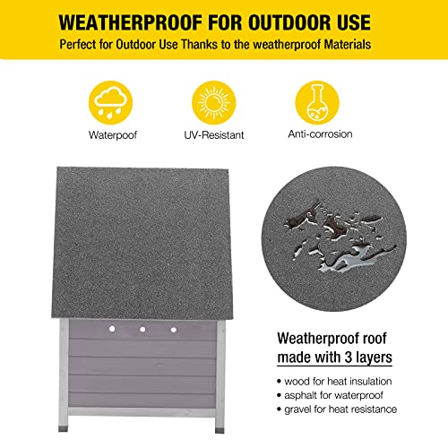 Cat House with Escape Door Insulated Weatherproof Roof T724920