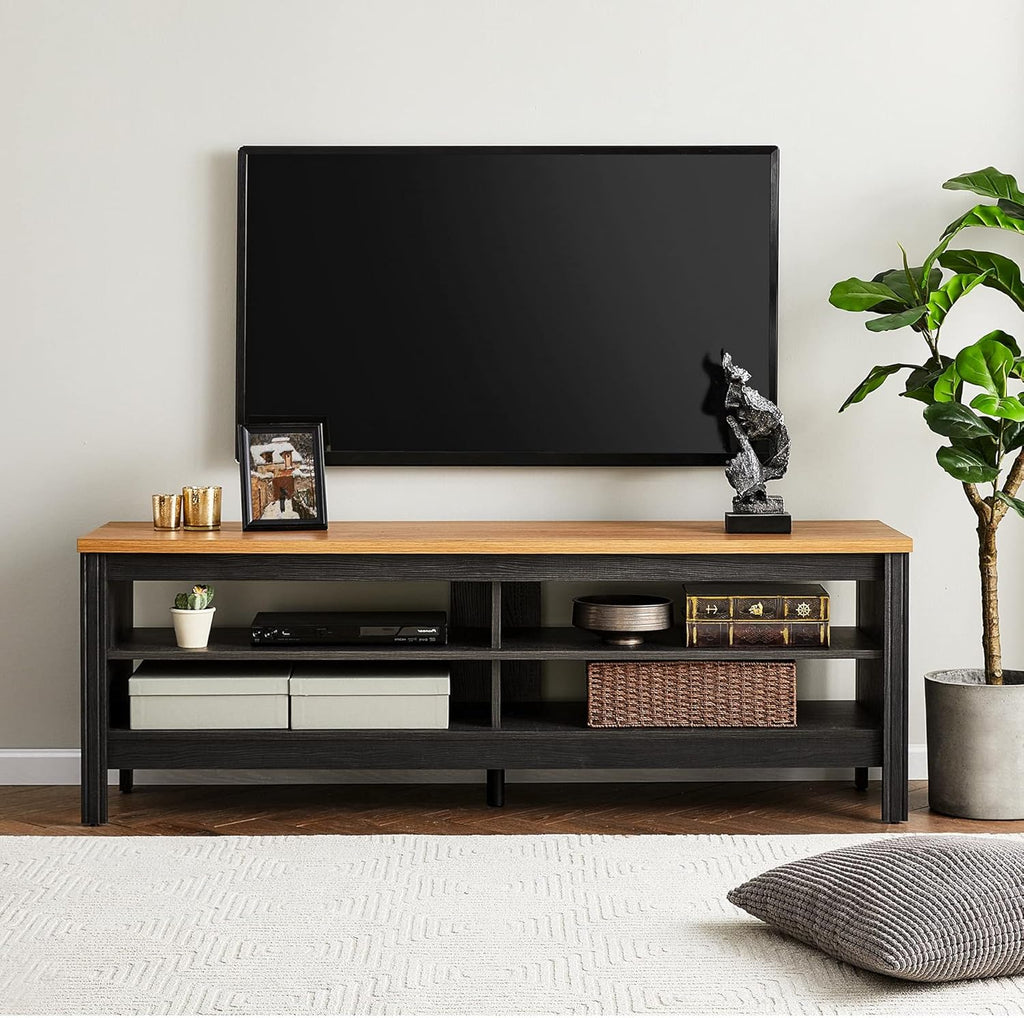 Black 75 Inch Fireplace TV Stand with Storage G80977