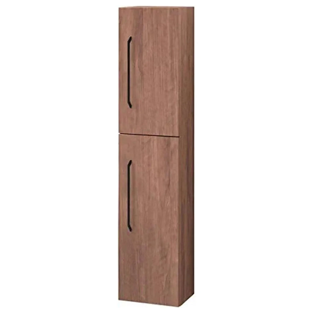 Column Cabinet Autumn Oak Wood Finish Black Handles Y619653