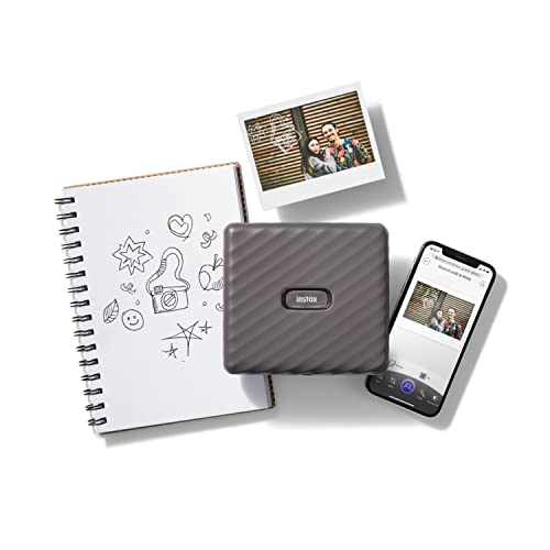 Mocha Grey Instant Film Printer Bundle with Twin Pack Film Q3493