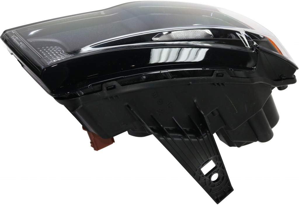 Jeep Grand Cherokee Passenger Side Black Bezel Halogen Headlight Assembly V45479