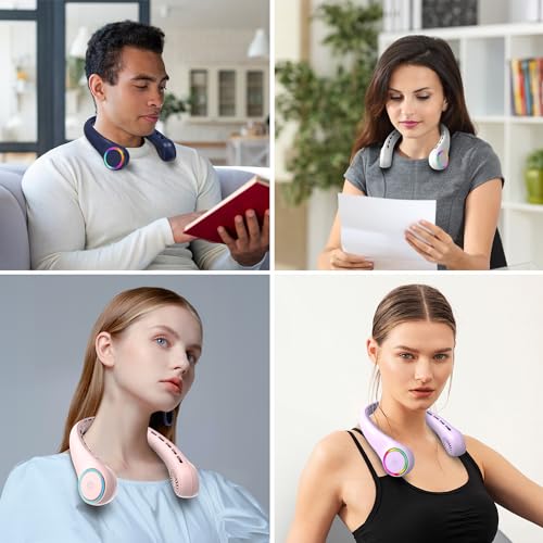 Portable Neck Fan 4000mAh 3 Adjustable Speeds White K555