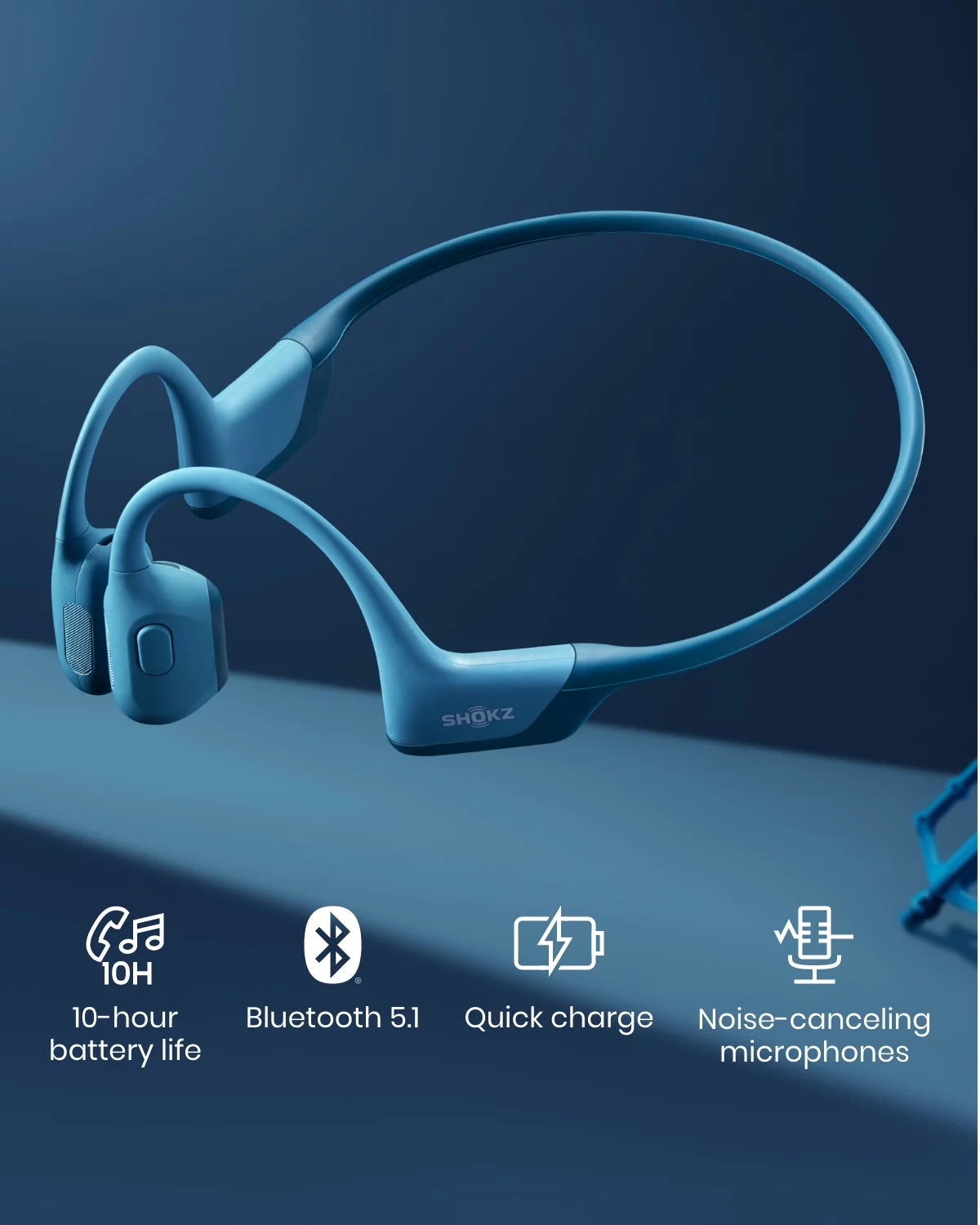 Black Bone Conduction Open Ear Bluetooth Headphones N950210