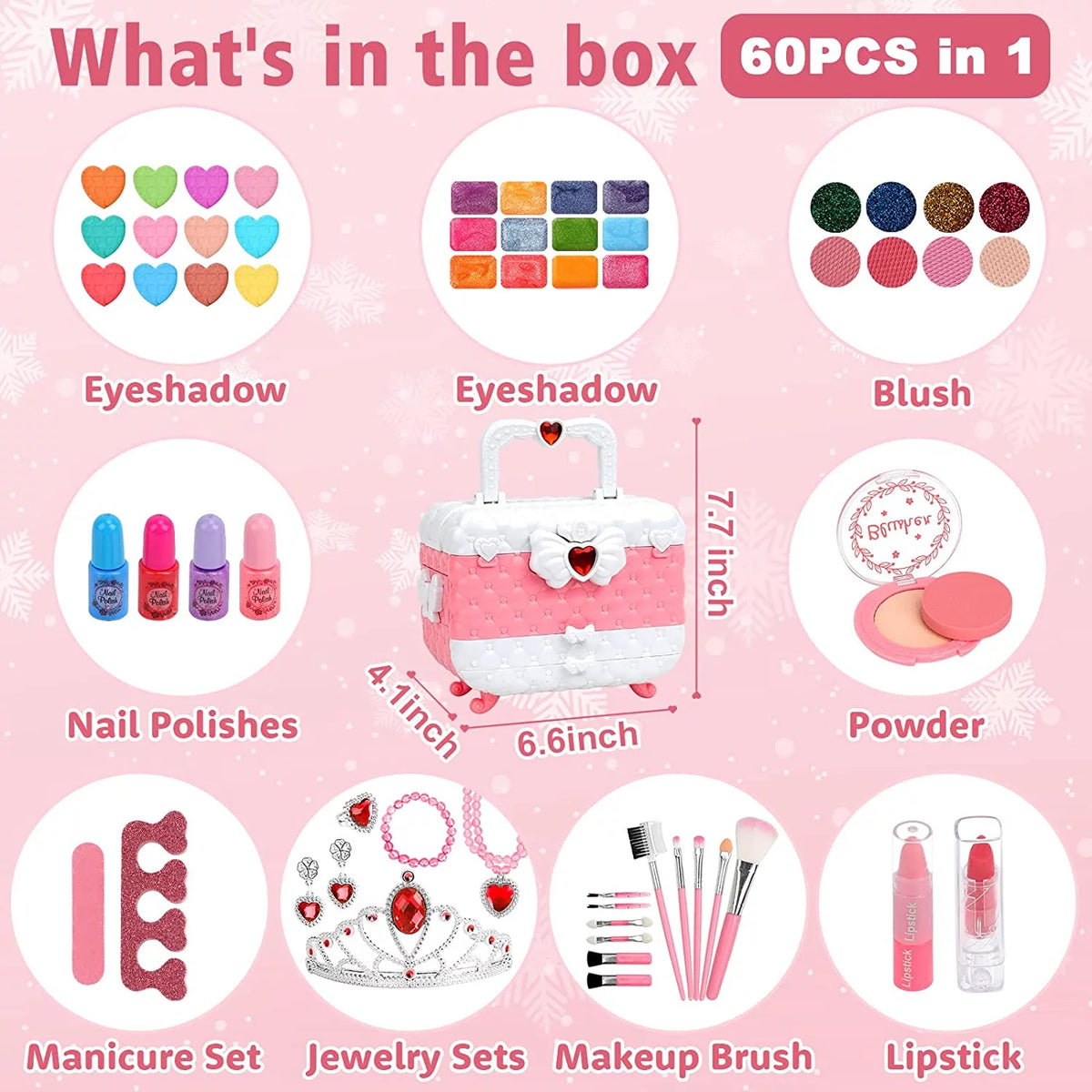 Washable Kids Makeup Set 60 Pcs L175009