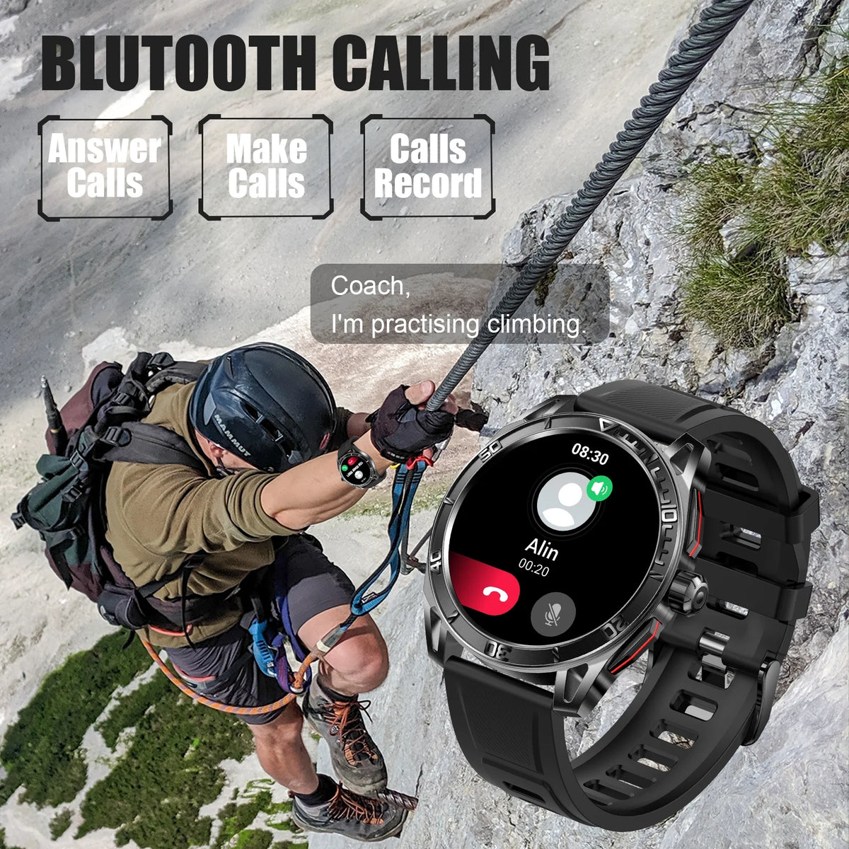 Smart Watch for Men 1.43'' HD AMOLED Screen Fitness Tracker Y95929