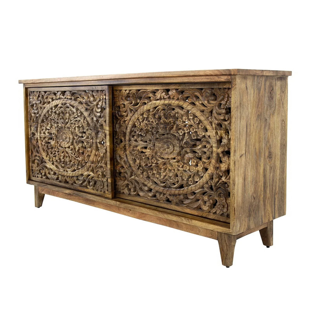 Brown Mango and Acacia Wood Cabinet R126