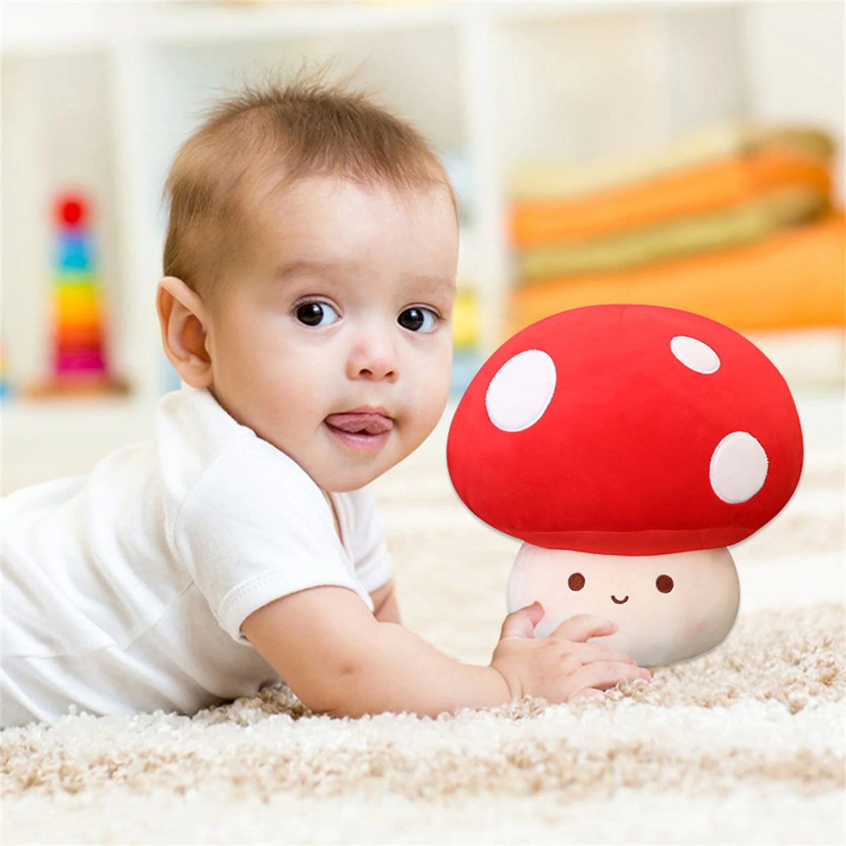 Cute Mushroom Shaped Plush Toy Stuffed Doll H914