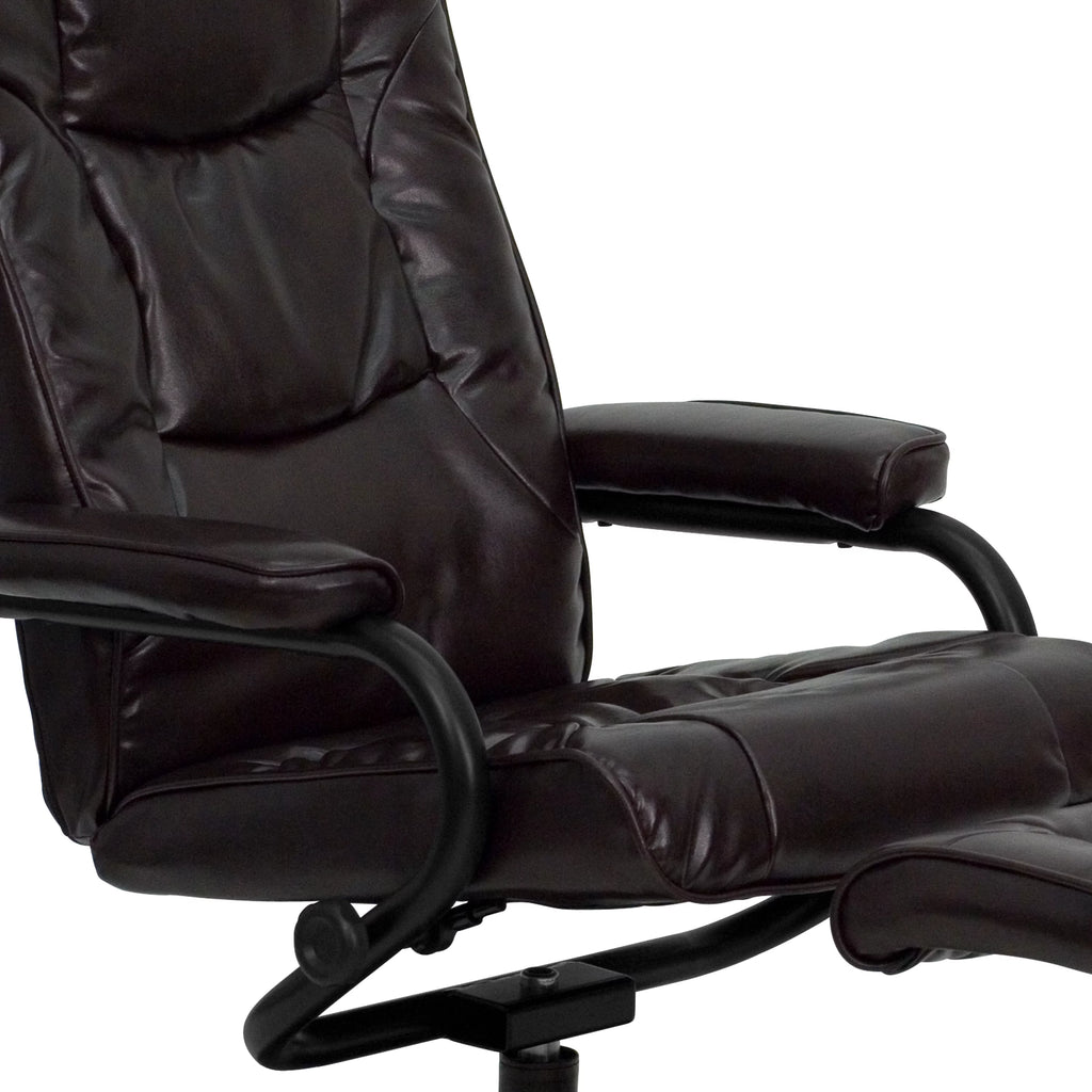Brown Recliner and Ottoman X232