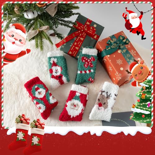 Fuzzy Socks for Women 5 Pairs V1562