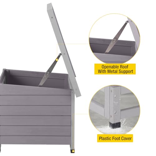 Cat House with Escape Door Insulated Weatherproof Roof T724920