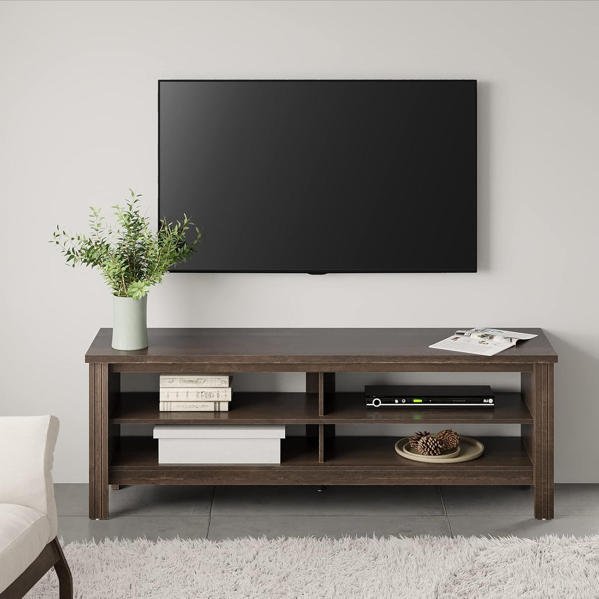Black 75 Inch Fireplace TV Stand with Storage G80977