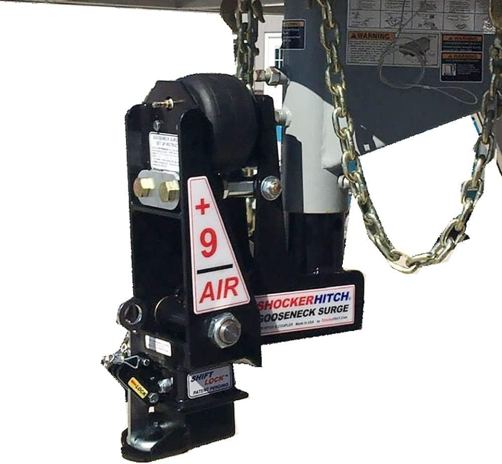 Gooseneck Air Hitch & Coupler, Round 4" Angled Pin 30K Coupler 9" Offset K841