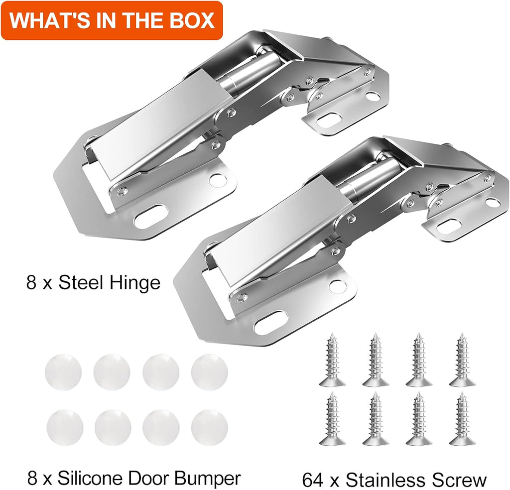 8-Pack Frameless Cabinet Hinges M910657