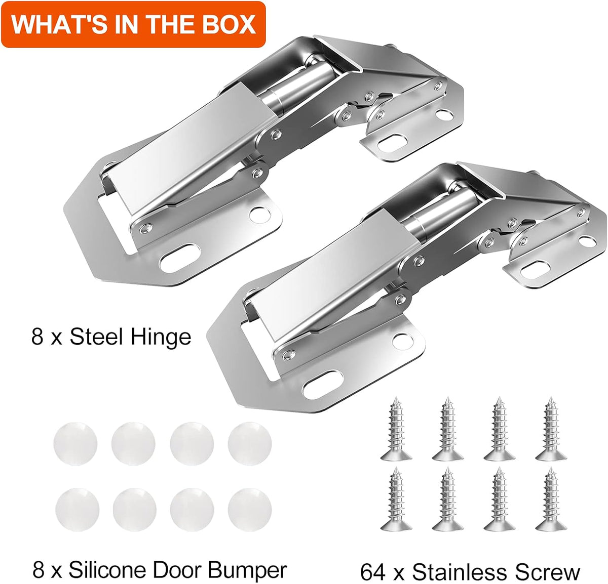 8-Pack Frameless Cabinet Hinges M910657