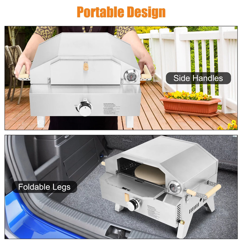 12 Inch 2-in-1 Gas Pizza Oven & Propane Grill A474361
