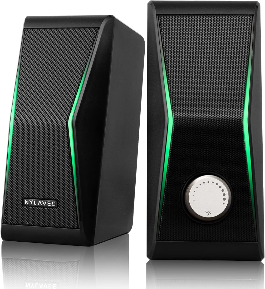 RGB Bluetooth Computer Speakers with Extra Bass, Pack of 2 H1463