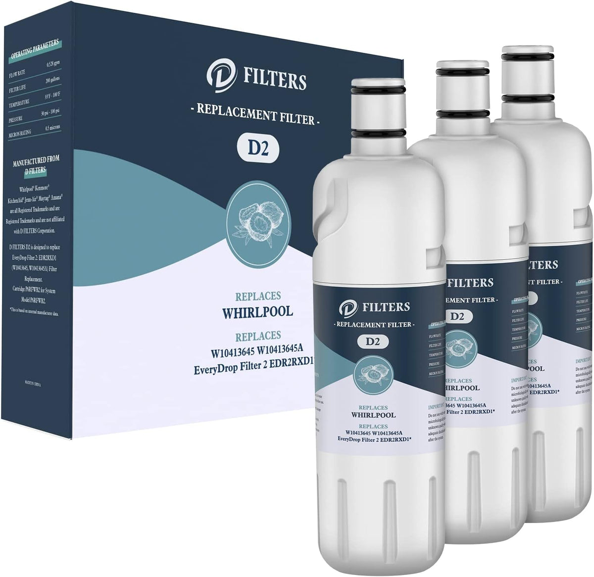 3 PACKS Refrigerator Water Filter H38550
