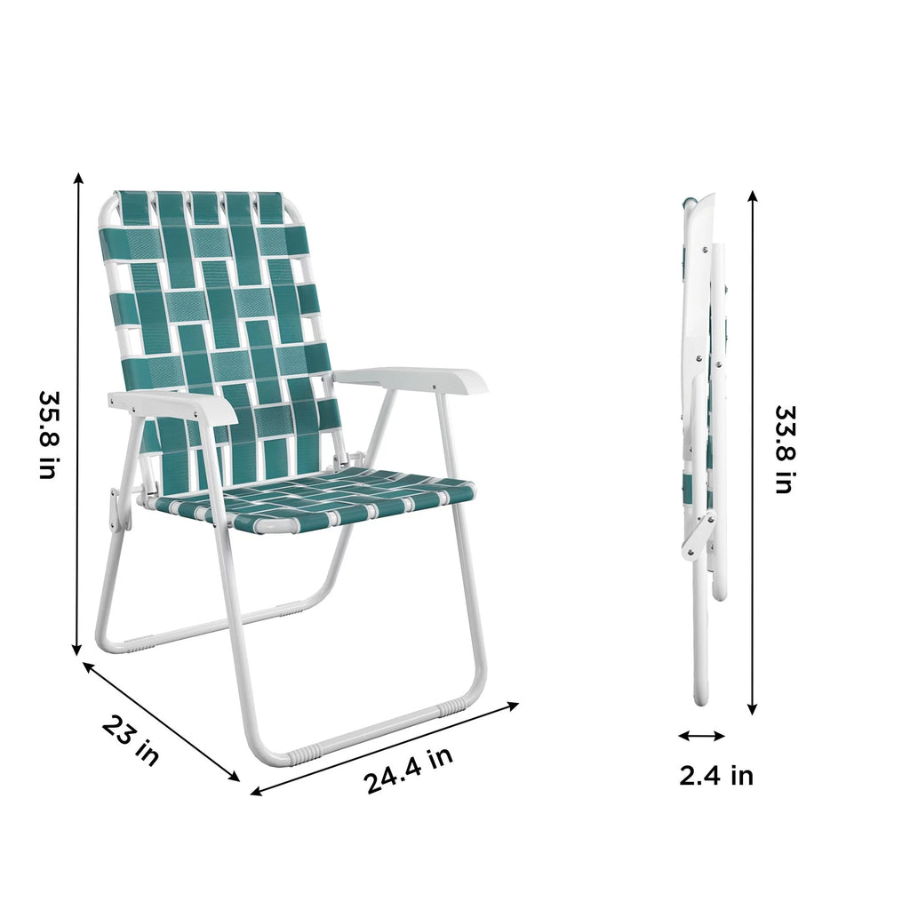 Folding Lawn Chairs 2-Pack Teal X2712