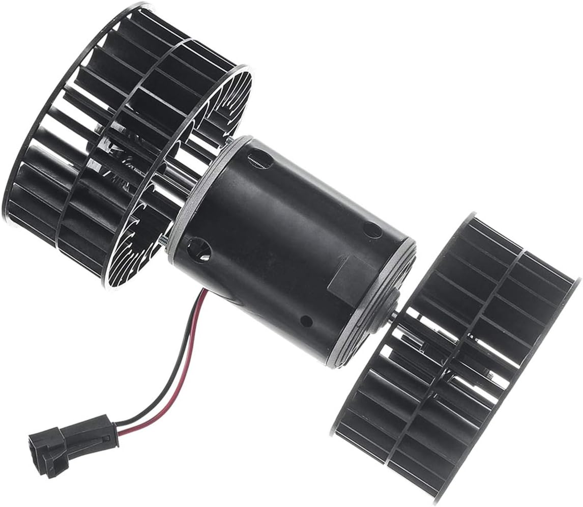 Heater Blower Motor with Fan Cage, Single Speed 12V, Pack of 2 W47003