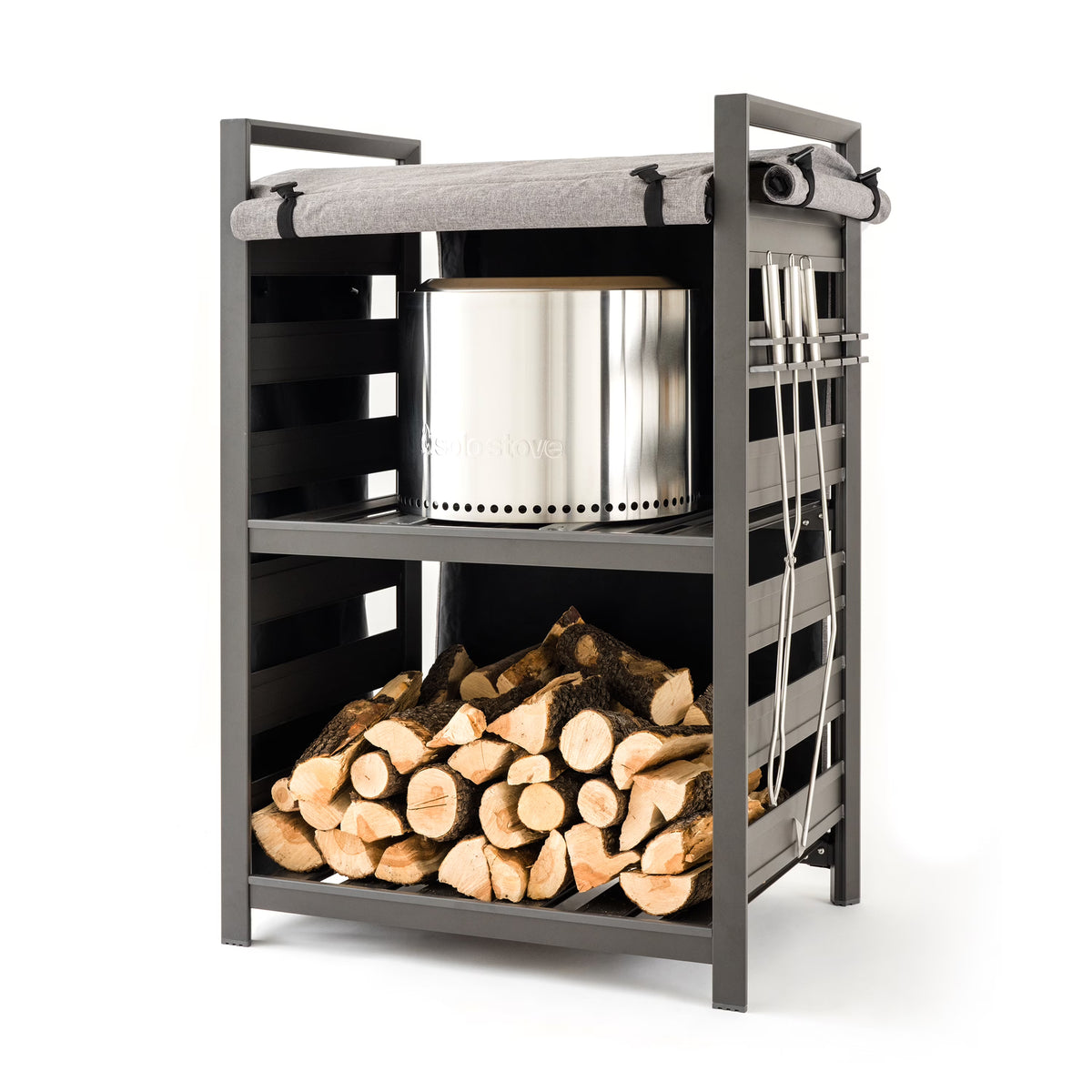 Grey Aluminum Firewood Rack C9099