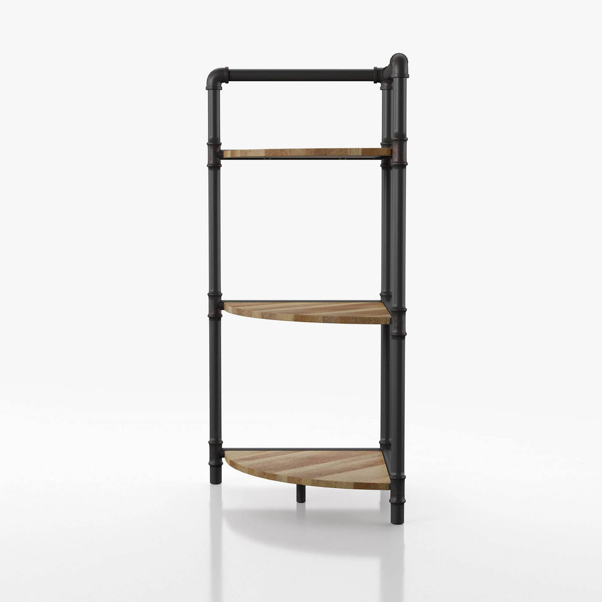 3 Tier Corner Bookshelf Sand Black/Light Pure Copper E3470