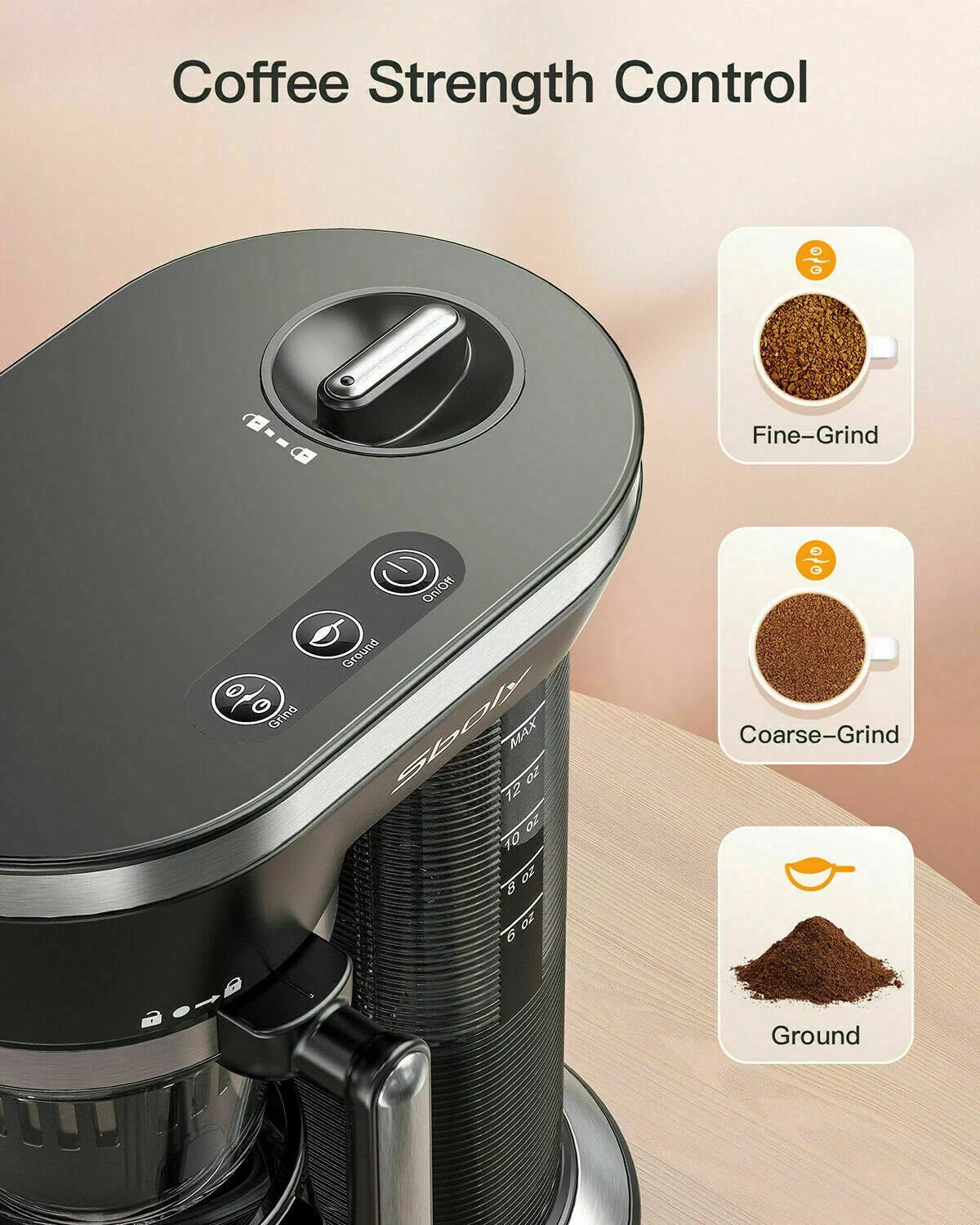 Automatic Coffee Maker & Grinder Single Cup V302889