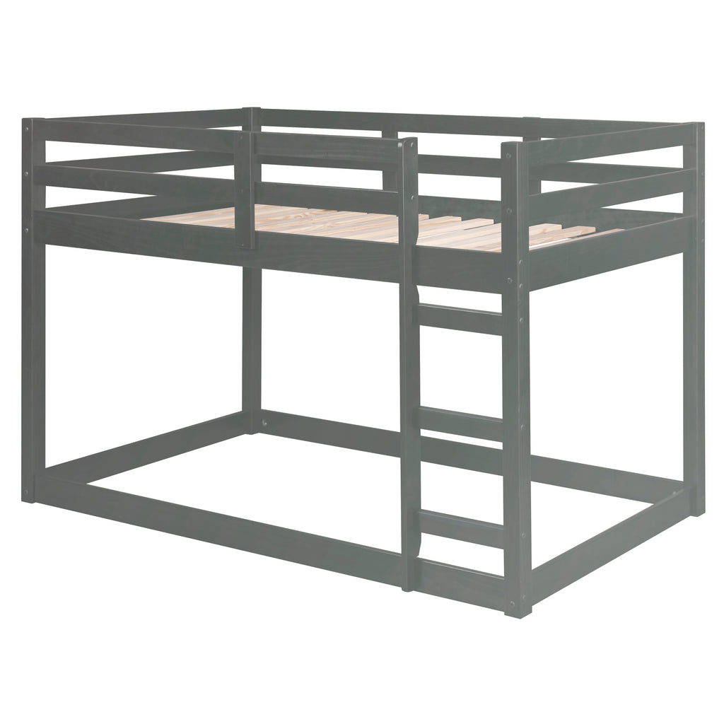 Gray Twin Loft Bed Wood M105