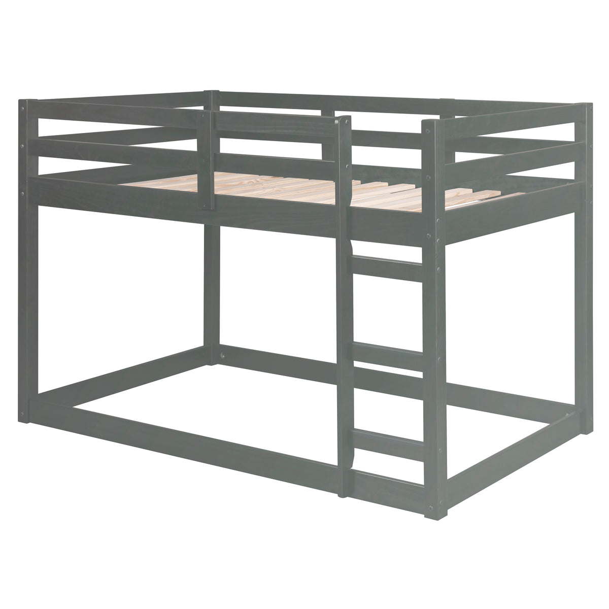 Gray Twin Loft Bed Wood M105