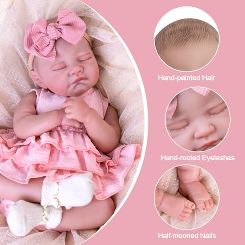 20-Inch Reborn Baby Doll with Poseable Limbs and Feeding Kit S6235