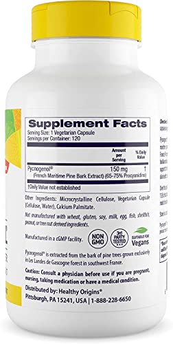 150 mg French Maritime Pine Bark Extract Veggie Caps P154