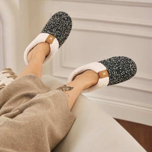 Women's Memory Foam Indoor Slipper with Anti-Skid Rubber Sole V915