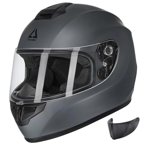 Full Face Motorcycle Helmet with Tinted and Clear Visor G52530