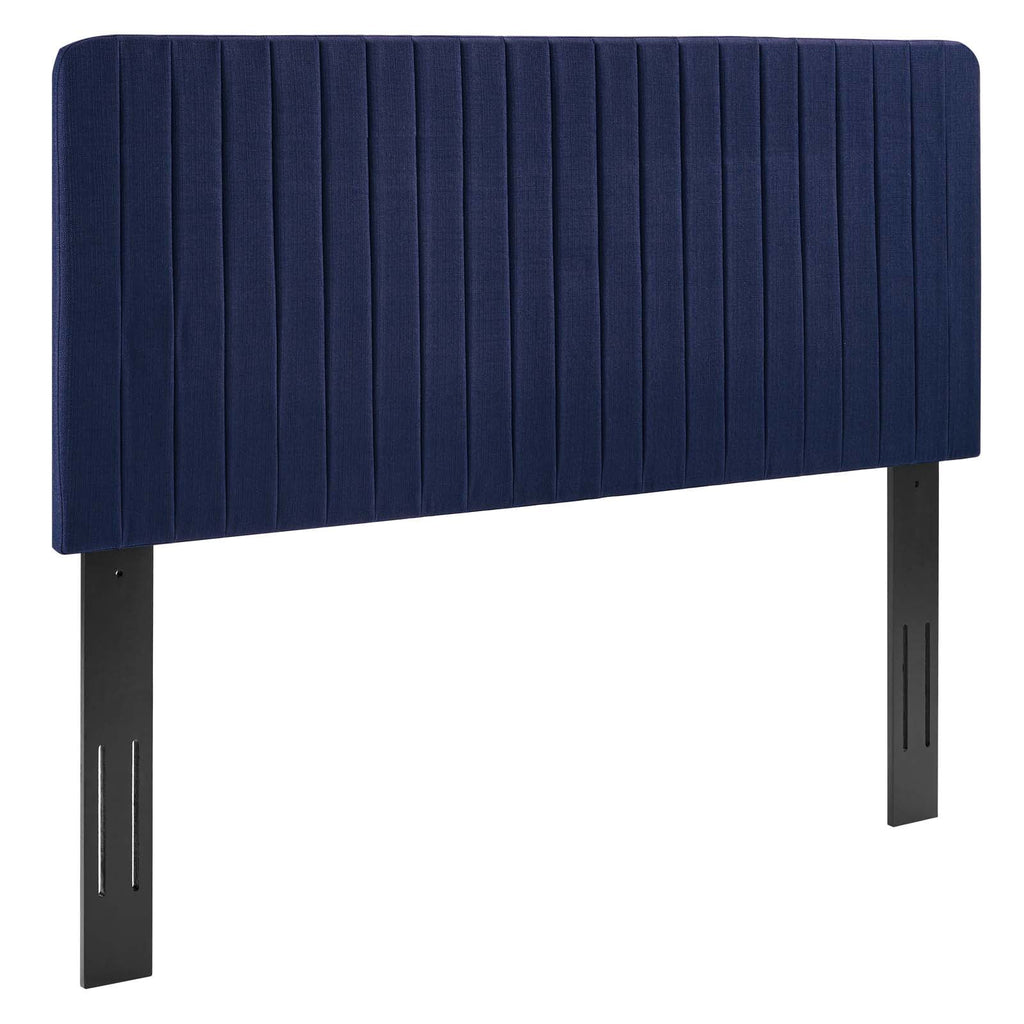Royal Blue Tufted Upholstered Fabric Twin Headboard N635