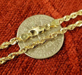 10K Solid Yellow Gold Necklace Rope Chain 18" 3.0mm B37826